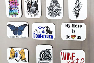 design and send you custom 3x2 fridge magnets
