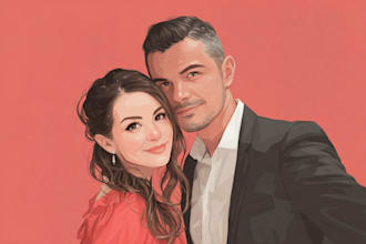 make custom couple portrait