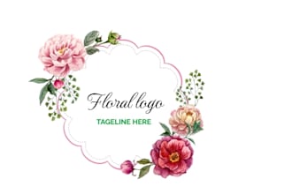 create a beautiful floral logo design for your business