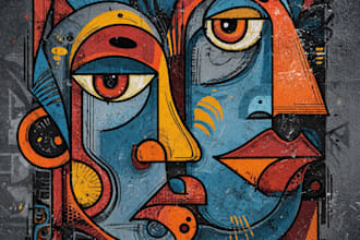 do illustration art, graffity, abstract art
