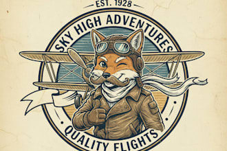 design a unique vintage character logo