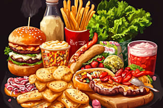 design eye catching food posters and restaurant promotional