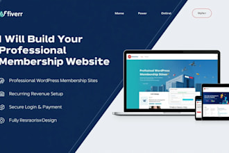develop membership website or subscription website on wordpress