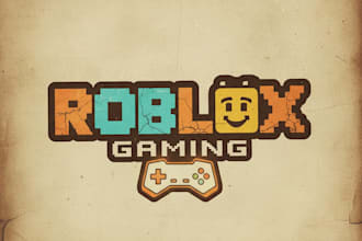 design a custom vintage roblox logo