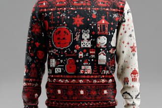 design ugly christmas sweater and sweatshirt