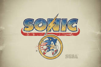 design a custom vintage sonic inspired logo