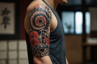 making a japanese style tattoo art