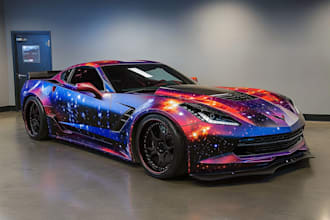 do amazing car wrap, decal, vinyl with vector illustration