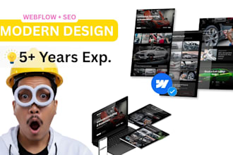 design a custom webflow website with fast loading and SEO