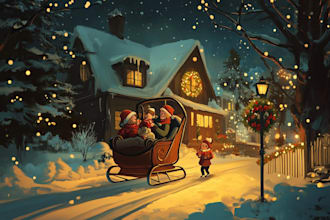 draw a christmas cartoon caricature