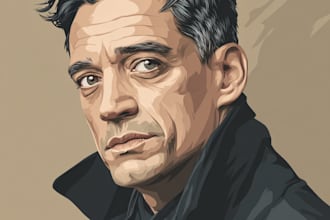 create a face into color vector art portrait