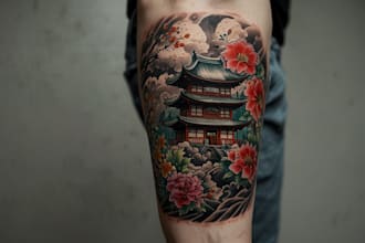 create a tattoo design in japanese style