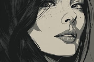 design watercolor vactor portrait illustration from a photo