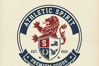 design a vintage sportswear logo for your brand