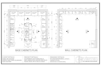 create complete kitchen and wardrobes execution drawings