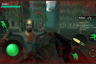 develop single or multiplayer horror game, survival zombie shooter game