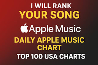 rank your song on daily apple music chart top 100 USA charts