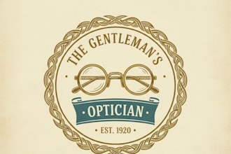 design a unique vintage glasses logo for your brand