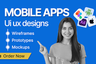design modern app UI UX screens in figma for ios and android