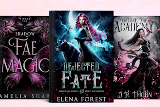 design a professional fantasy book cover or ebook cover