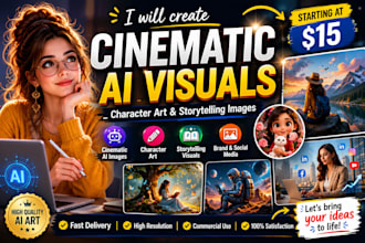 cinematic ai images, character art, and storytelling visuals
