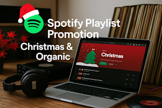 increase christmas spotify monthly listener organic music promotion