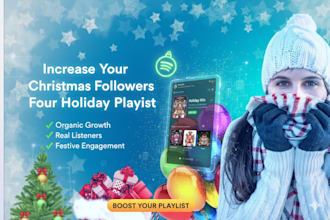 increase christmas spotify followers for your holiday playlist