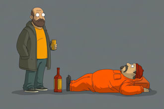 draw an awesome funny scene
