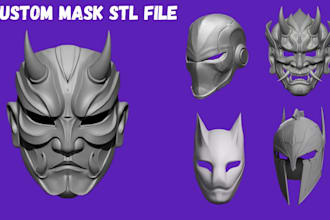 sculpt custom 3d helmet cosplay anime mask stl files 3d armor for 3d printing