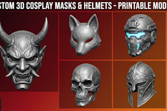 sculpt custom 3d helmet cosplay anime mask stl files 3d armor for 3d printing