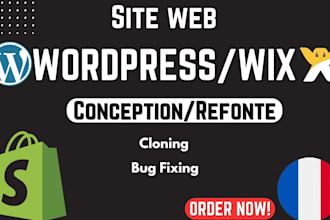 create french website, création et refonte de sites wix and wordpress redesign