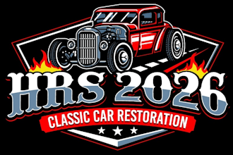 design modern hotrod car logo
