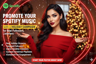 promote your spotify music with a holiday campaign for real followers, listeners