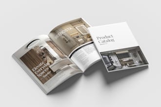 design a professional product catalog and lookbook for your brand