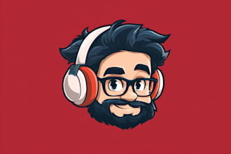 design cartoon, mascot logo for gaming and business