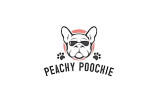 design peachy fun dog poo bag company logo