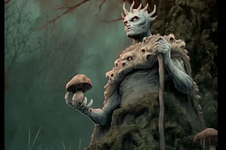 draw dark fantasy horror and creature illustrations