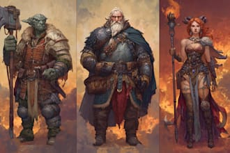 draw illustrate dungeons and dragons characters