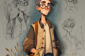 draw sketches with your character