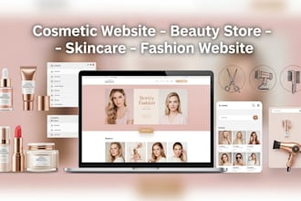 do design cosmetic website skincare website fashion store website