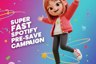 super fast spotify pre save campaign music promotion, german youtube presave