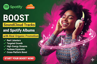 boost soundcloud tracks and spotify albums with real organic promotion