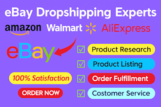 be your ebay dropshipping expert for product research, listing
