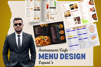 design a premium menu for cafe and restaurant