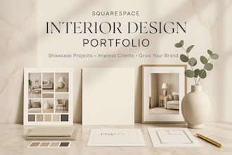 design squarespace portfolio website for interior designers to showcase projects
