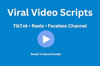 write viral youtube shorts and tiktok scripts with hooks