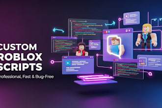 develop roblox game with roblox map building, model and script in roblox studio