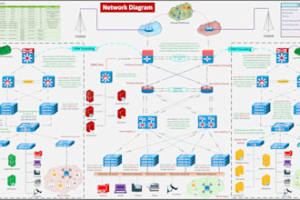 create network diagrams, hld, lld, data center, rack, and cloud architecture