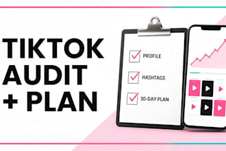audit your tiktok account and build a 30 day content plan with SEO