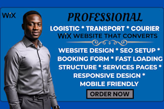 design a professional logistics transport courier and freight wix website